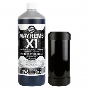 Mayhems - PC Coolant - X1 Premix - Eco Friendly Series - UV Fluorescent | 1 Liter - Infinite Void Black (MX1UVBK1LTR)