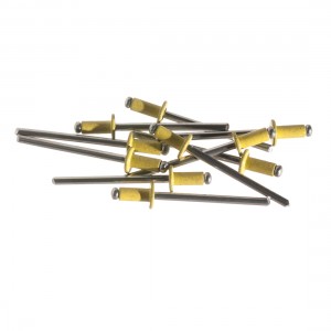 ModMyMods 1/8" (3mm) Domed Aluminum Rivets - Yellow - 10 Pack (MOD-0196)