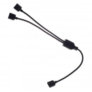 ModMyMods 4-Pin Female RGB LED Strip 2-Way Splitter Cable - Black (MOD-0202)