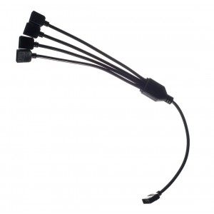 ModMyMods 4-Pin Female RGB LED Strip 4-Way Splitter Cable - Black (MOD-0203)