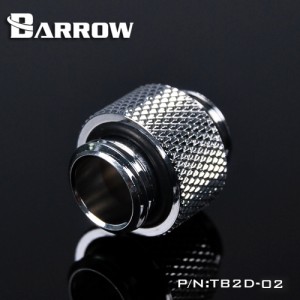 Barrow G1/4" 10mm Male to Male Adaptor Fitting - Silver (TB2D-02-Silver)