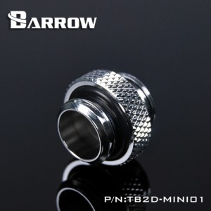 Barrow G1/4" 5mm Male to Male Adaptor Fitting - Silver (TB2D-MINI01-Silver)