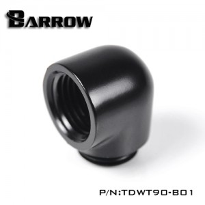 Barrow G1/4" 90 Degree Male to Female Angled Adaptor Fitting - Black (TDWT90-B01)