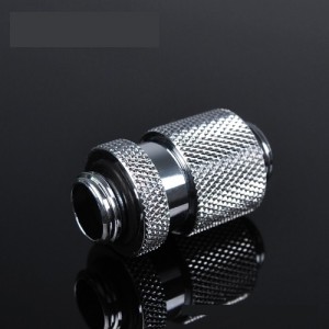Barrow G1/4" 20mm Male to Male Extension Fitting with Micro Adjustment - Silver (THDJ20-V1-Silver)