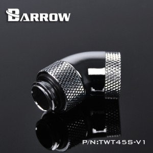 Barrow G1/4" 45 Degree Dual Rotary Adaptor Fitting - Silver (TWT45S-V1-Silver)