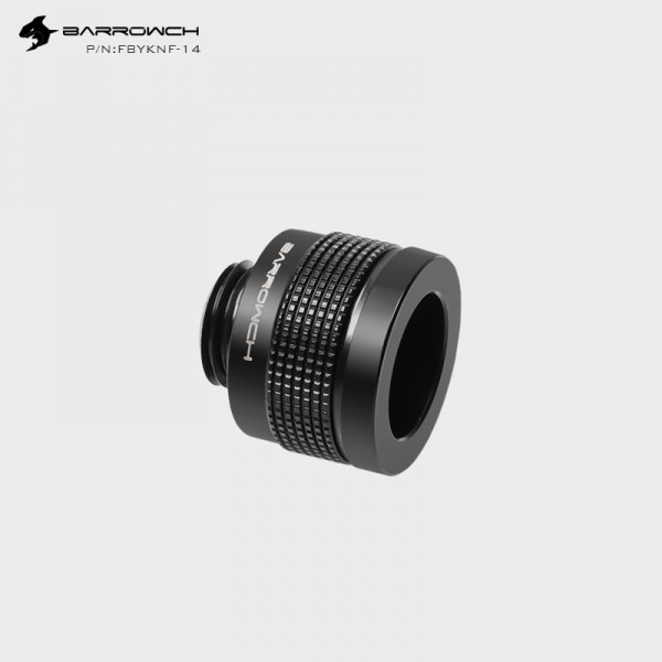 Barrowch G1/4 14mm Rigid Hardtube Wolverine Anti-Sheeding Fitting- Black (FBYKNF-14)