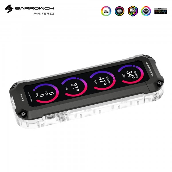 Barrrowch Acrylic Reservoir with 8.8" Display Screen - Black (FBRE2)