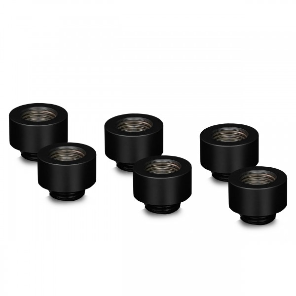 Thermal Grizzly DeltaMate 10mm Male to Female Extender Fitting - MF10 - Black - 6 Pack (TG-DM-FIT-6006)