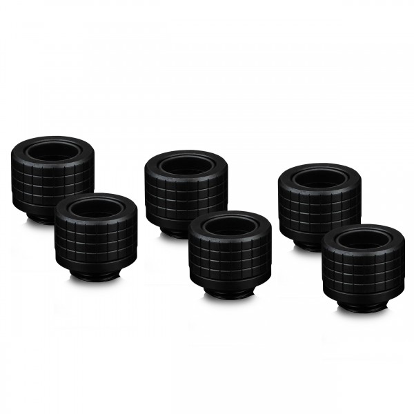 Thermal Grizzly DeltaMate 14mm HardTube Compression Fitting - HT14 - Black - 6 Pack (TG-DM-FIT-6014)