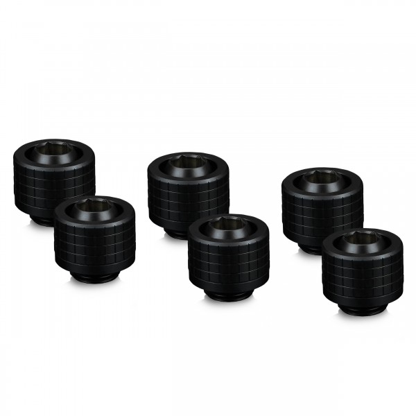 Thermal Grizzly DeltaMate 13/10mm SoftTube Compression Fitting - ST13 - Black - 6 Pack (TG-DM-FIT-6017)