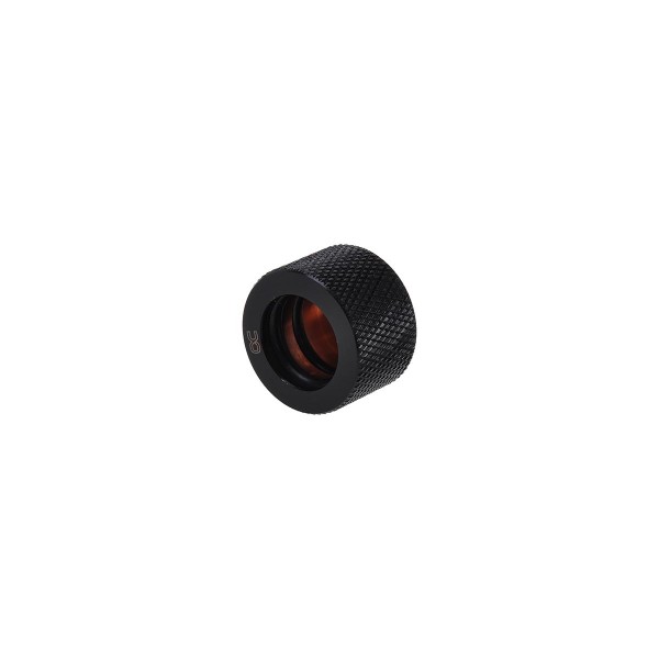Alphacool G1/4 16mm Knurled HardTube Compression Fitting - Black (17196)