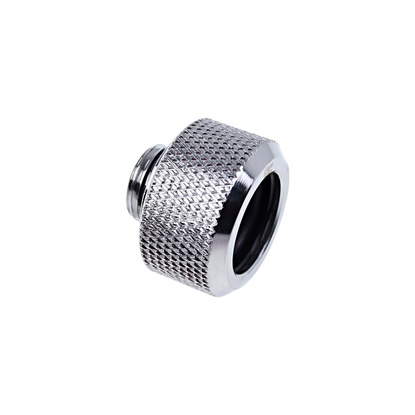 Alphacool Eiszapfen 16mm G1/4" HardTube Knurled Compression Fitting - Chrome (17265)