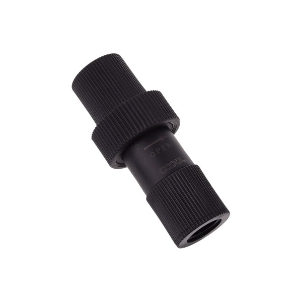 Alphacool HF Quick Release Connector With Bulkhead G1/4 Inner Thread - Plastic - Black (17396)