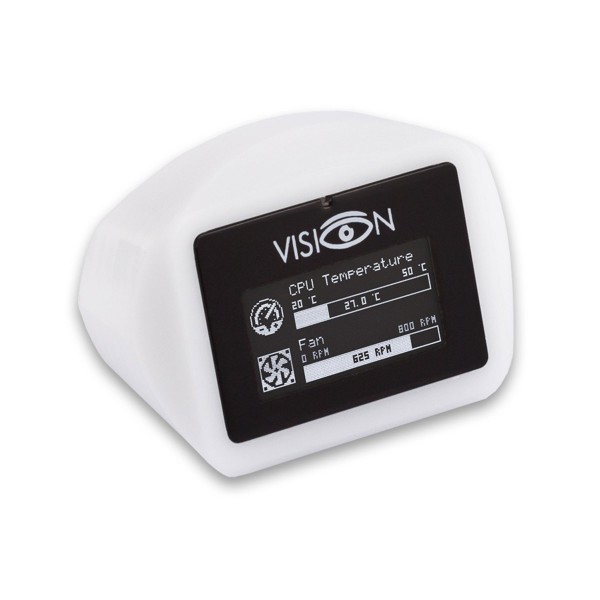 Aquacomputer VISION Glow Table Top Unit with IR Receiver and Ambient Temperature Sensor (53236)