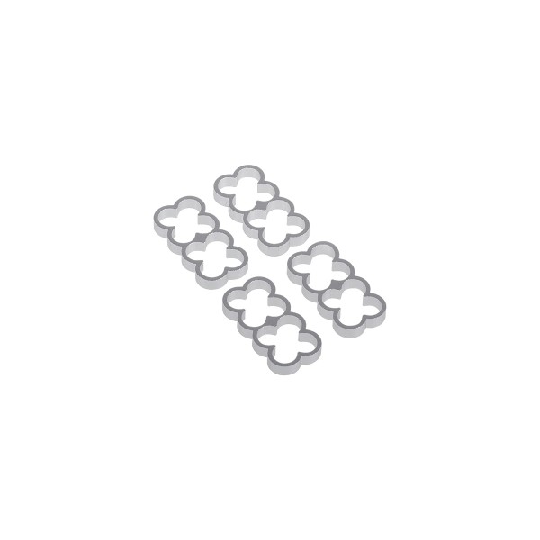 Alphacool Eiskamm Aluminum X8 - 4mm Silver - 4 pcs (24771)