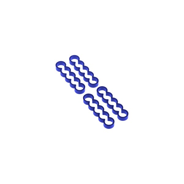 Alphacool Eiskamm Aluminum X5 Flat - 4mm Blue - 4 pcs (24795)