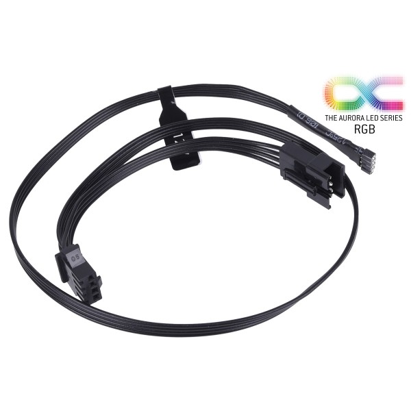 Alphacool RGB 4pol LED Adapter Cable For Mainboards 50cm - Black (18540)