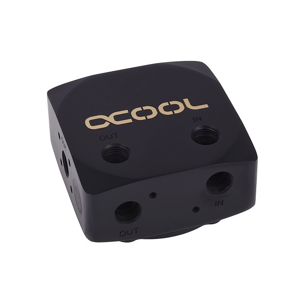 Alphacool Eisdecke D5 Brass Top - Deep Black (13320)