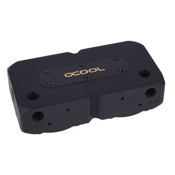 Alphacool Eisdecke D5 Dual Brass Top - Deep Black (13322)