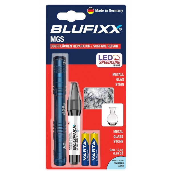 BLUFIXX-Pro Set MGS Metal, Glass and Stone - Clear 5.4g (SEMGSCL0001)