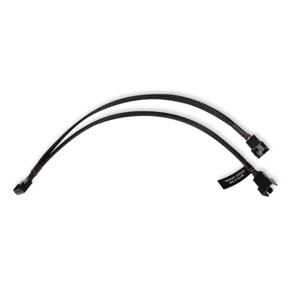 Alphacool Y-Splitter 4-Pin to 2x 4-Pin PWM Cable - 30cm - Black (18677)