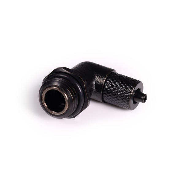 Alphacool ES 5/3mm Compression Fitting 90° Rotatable G1/4 - Deep Black (17648)