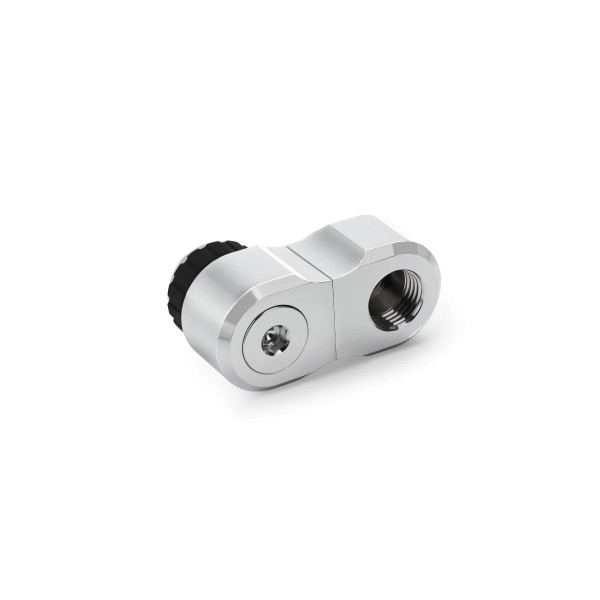 Alphacool Apex Grip 27mm 360° G1/4 Male to Female Rotary Offset Fitting - Chrome (14894)