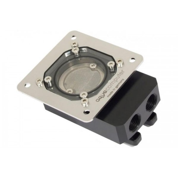 Aquacomputer Filter with stainless steel mesh, ball valves and mounting plate G1/4 (34018)