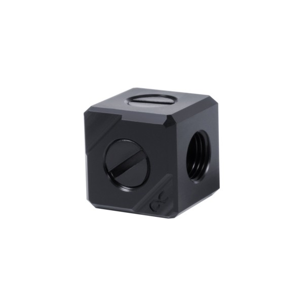 Alphacool Eiszapfen Connection Terminal 5-way G1/4 IT - Black Acetal (17556)