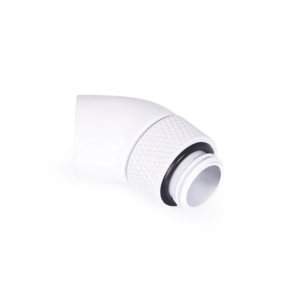 Alphacool Eiszapfen G1/4" 45° Angled Rotatable Adapter Fitting - White (17487)