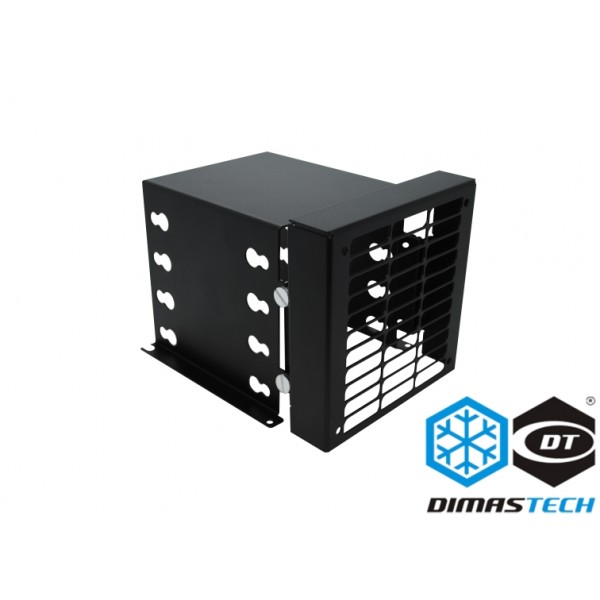 DimasTech® HD Support 3.5", Special, 4 Slot, Ready for 120mm Graphite Black Frontal Fan Support (BT169)