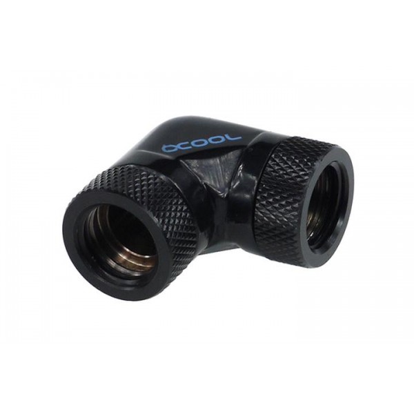 Alphacool G1/4 Revolvable 90° Female to Female L-Connector - Black (17039)