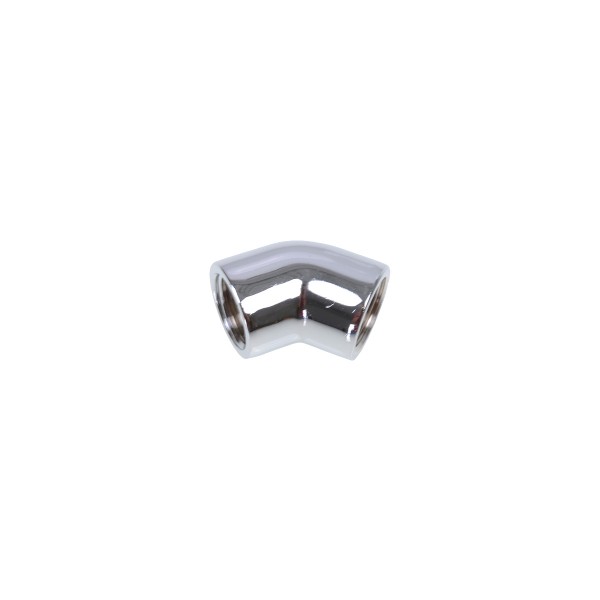 Alphacool G1/4 Female to Female 45 Degree Adapter Fitting - Chrome (17190)