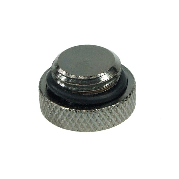 Phobya G1/4 Knurled Screw-in Seal Cap - High Profile - Black Nickel (68127)