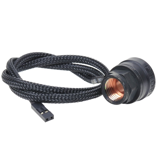 Phobya G1/4 Female to Female Temperature Sensor Fitting - Matte Black (71225)