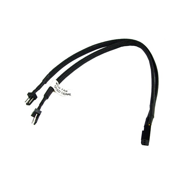 Phobya 3-Pin Fan to 2x 3-Pin Fan Splitter Cable | Black (81023)