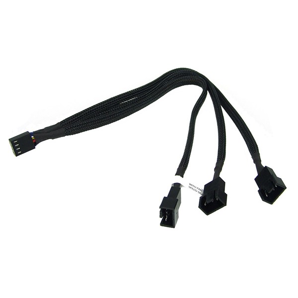 Phobya 4-Pin PWM to 3x 4-Pin PWM - Black | 10cm (81138)