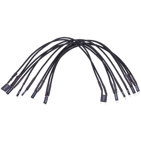 Phobya Motherboard Front Panel Extension Kit - 30cm | Black (87487)