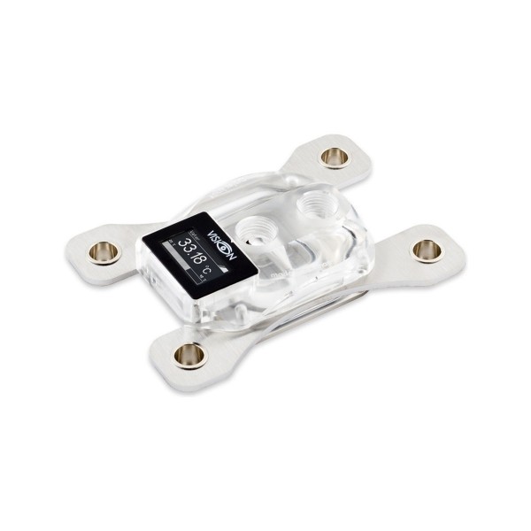 Aquacomputer Cuplex Kryos NEXT With VISION AM5/AM4/3000/5000/7000/8000/9000, Acrylic/.925 Silver (21779)