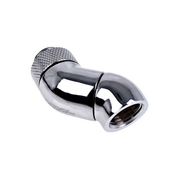 Alphacool Eiszapfen G1/4" Dual Rotary 45° Adapter Fitting - Chrome (17251)
