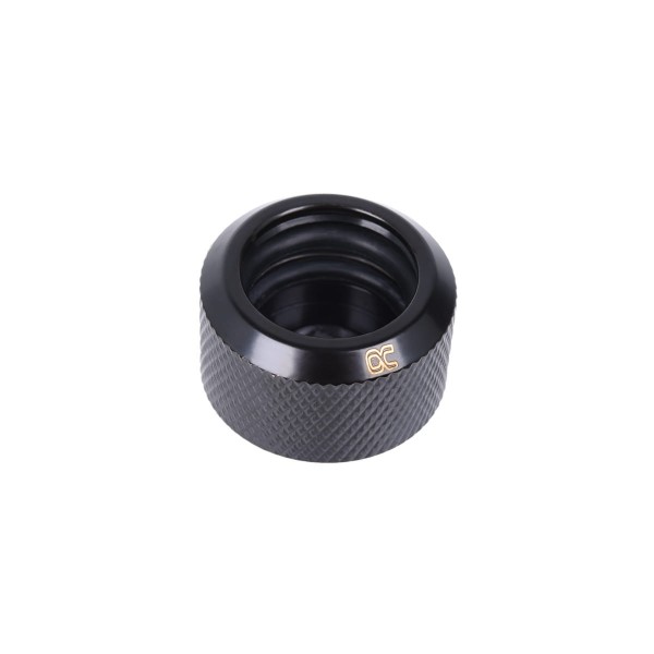 Alphacool Eiszapfen 16mm G1/4" HardTube Knurled Compression Fitting - Black (17264)