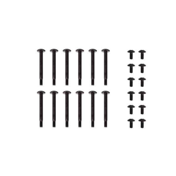 Alphacool Radiator Screws 12x M3x30mm/M3x5mm Black Phillips Flat Screw Head (24848)