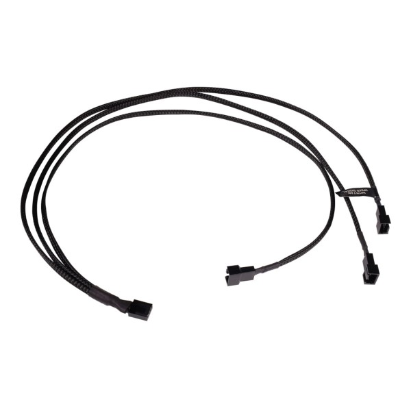 Alphacool Y-Splitter 4-Pin to 3x 4-Pin PWM Cable - 60cm - Black (18681)