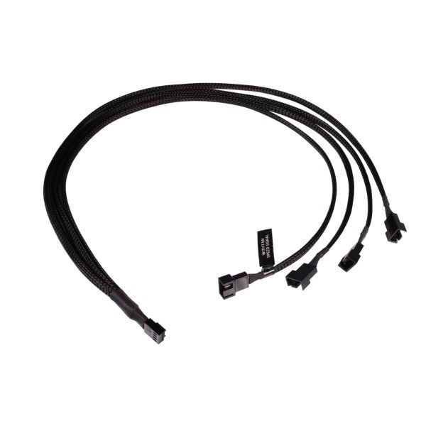 Alphacool Y-Splitter 4-Pin to 4x 4-Pin PWM Cable - 60cm - Black (18684)
