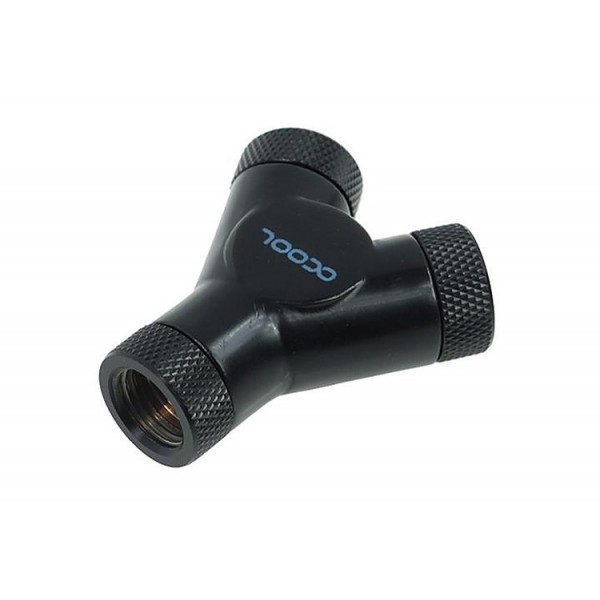 Alphacool G1/4 Revolvable Y-Connector - Black (17066)