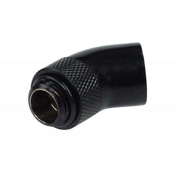 Alphacool G1/4 Revolvable 45° Male to Female Angled Adaptor - Black (17051)