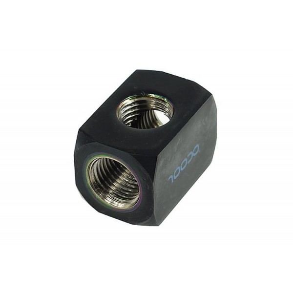 Alphacool G1/4 Round TEE Connection Terminal - Black (17030)