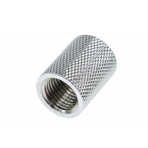Alphacool G1/4 Bushing Female to Female Extender Fitting - Chrome (17047)