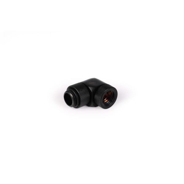 Alphacool 90° Revolvable Male to Female Angled Adaptor - Deep Black (17057)
