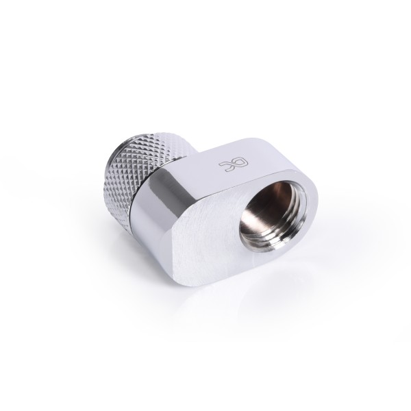 Alphacool Eiszapfen 16mm Offset Fitting Rotary G1/4 OT to G1/4 IT - Chrome (17602)
